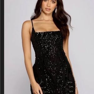 WORN ONCE! Black Windsor hoco dress